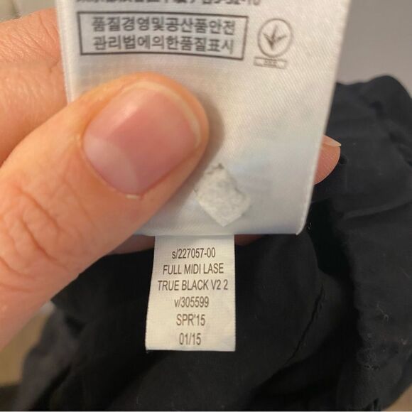 Gap Vintage black laser cut whimsy Goth midi a line pull on waist Skirt L - Picture 10 of 10